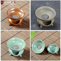 Teapot Tea drain Coarse pottery tea Sea tea filter Tea drain net Ceramic tea filter Purple Sand Tea set Tea ceremony accessories Filter net