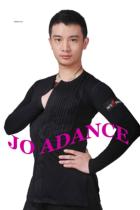 Mens Latin Practice Suit Mens Latin Performance Suit Ho Dance Suit (T-shirt)