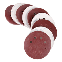 125MM pull down Sheet 5 inch 8 hole back velvet disc sandpaper air Mill flocking sandpaper sheet self-adhesive sandpaper disc sand 24