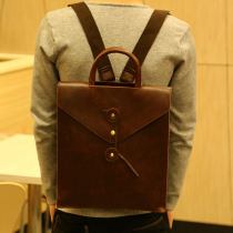 2021 New Korean Version Mens Double Shoulder Bag Crazy Mapi Students School Bag College Wind Mens Hand Inclined Cross Travel Backpack