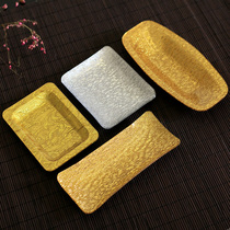 Golden silver Rectangular Towel Tray tray towel Toast Dining Towel Dish organic glass Acrylic Snack Dish