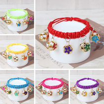 Cloisonne Pet Dog Collar Hand Woven Hollow Bells Collar Dog Jewelry Cat Neck Pet Supplies
