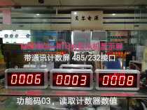 Large size MODBUS serial communication module RS485 232 PLC reads the count value RTU digital display LED screen