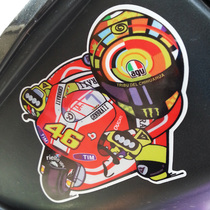 Reflective car sticker DUCATI DUCATI MOTOGP Rossi bending 46 motorcycle modified reflective sticker