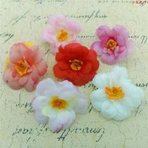 5cm Emulated Peach Blossom Plum Blossom Flower jackfruit Flowers Peach Blossom Petal Ornament Wedding shooting Prop Head Accessories Fake Flowers