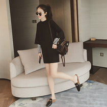 Autumn Winter Knit One-piece Dress Thickened Winter Dress 2021 New Womens Clothes Small Substraight Cylinder Hitch Bottom Skirt Fashion