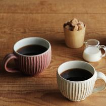 Booking Japanese imports Kagoshima Song Kilns Kilns Knife Ridge Textured the Marks Cup Coffee Cup 5 Thrones