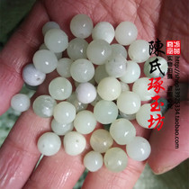 Jade beads jade beads DIY pieces natural jade bracelet necklace beads 8-10mm loose beads ingredients