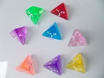 Multi-sided four-sided dice running group board game dnd4-sided sieve Color triangle pyramid Dungeons & Dragons Digital 10 pieces