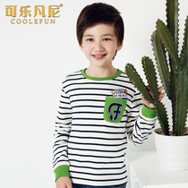 Cola Vanni boys big Children base shirt spring clothes new middle and big boys mens shirt long sleeve children Spring Cotton