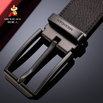 Scarecrow belt male student juvenile Joker leather pin buckle belt youth simple young man Belt tide