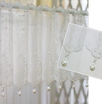 Zhu Zhu Homeland Korea * Hanging beads white lace half curtain*Pearl small hanging curtain*Door curtain