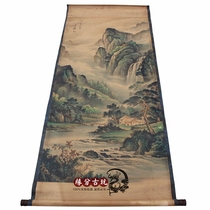 Antique Zhongtang antique calligraphy and painting Zhongtang painting Chinese painting living room painting landscape painting Jinnong landscape painting has been mounted