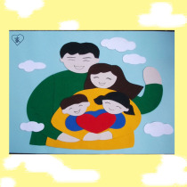 (Need to be cut) childrens cloth stickers material bag DIY original decorative painting parent-child Manual 30 * 40cm (home)