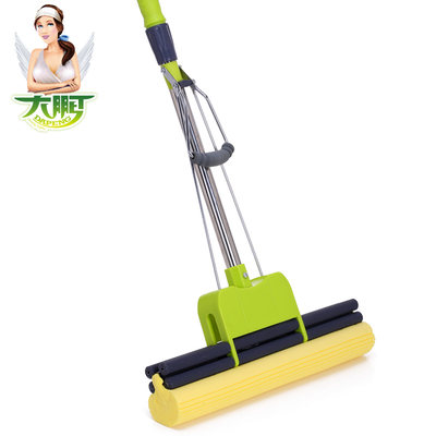 大鹏双滚胶棉拖把伸缩杆28cm室内海绵吸水拖把木板地拖_7折现价39.8元
