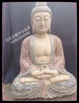Blue stone Shakyamuni Buddha is serene and self-like Height 100 cm wide 70 cm thick 30 cm