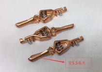 Pure copper alligator clip ground battery clip sandwiched connector current 5A clip length 54mm 85C