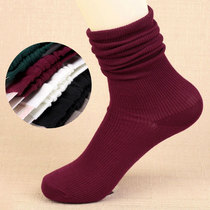 Spring and summer autumn winter season heaps and socks Sox womens Korean cotton thin strips of pure color slim vertical striated retro sensual shorts Sox