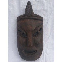 Wood carving Nuo carving Nuo opera Nuo God Nuo mask face face face face sub Nuo dance Nuo sacrifice no face 30cm