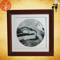 Natural marble painting Landscapes Clear hanging screen Living room office special price