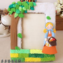 Wooden photo frame ultra-light clay Pearl snow mold long square oval vertical Duoluo grocery store
