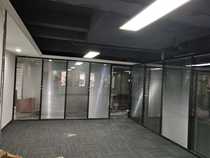 Changsha office aluminum alloy glass partition wall with blinds