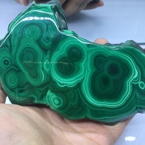 Geological and rock teaching mineral specimen Crystal strange stone head fine natural malachite 8-character pattern original ore collection