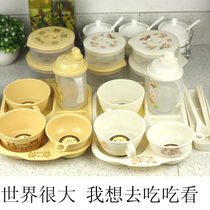 PP 5 Food class childrens dish dish chopsticks spoon baby fresh box baby cartoon pack