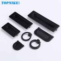 Top resistant modern simple American black small handle Hidden buckle Single hole ring handle Cabinet drawer handle