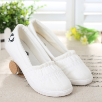 2022 Springtime Sails Shoes Women Shoes Han Prints Low help breathable One foot pedal Lazy Shoes Flat Bottom Casual Cloth Shoes Little White
