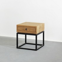 American bedside table industrial bedside table vintage old iron solid wood bedside cabinet side cabinet small cabinet