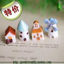 (Special)Pastoral resin small house Lighthouse Eco Bottle Glass cover Filler(0416C)