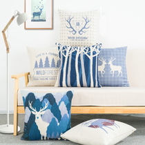 Nordic deer minimalist sofa cushions office leaning back with pillow headboard backrest car waist cushion with pillow cover core waist pillow cushion
