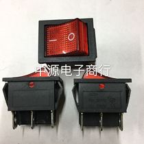 Boat type switch power switch KCD4-201 red 6 feet 3 gears with light KCD4 rocker switch 16A 250V