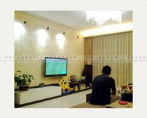 Punch crown art sandstone background wall maple background B024 sofa background wall TV background wall decoration