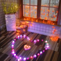 Electronic candle romantic creative rose love-shaped confession courtship proposal props LED light candle birthday light