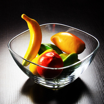 Italian imported crystal glass square fruit plate living room large fruit basin fruit bowl fruit bucket dried fruit plate candy plate