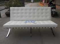 CL3001 double seat-imported leather white red dark brown Barcelona chair two-seat sofa