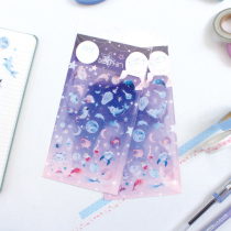 South Korea Manet hazy translucent PVC handbill stickers looking for Alice starred dolphin pine soft cat