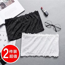 Breasted Underwear Woman Short sexy gather anti-walking light wrap Chest Beating Bottom Without Shoulder Strap Jacket Open Shoulder Touch Chest Thin