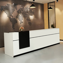 Guangzhou front desk office furniture Simple modern company reception desk consulting Welcome desk Bar table service desk customization