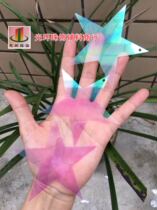 Wedding venue layout 85mm transparent color white side hole large five-pointed star sequins five-pointed star hanging piece DIY material