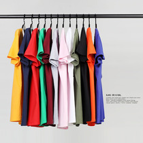 BJHG summer simple solid color loose short-sleeved T-shirt mens trend half-sleeve Japanese couple joker base shirt T-shirt