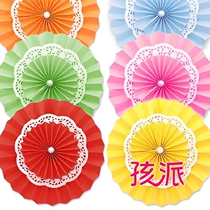 Shenzhen Wedding Celebration Birthday Party Supplies Decoration Arranged Mall Activity Solid Paper Flowers Origami Snowflake Paper Fan