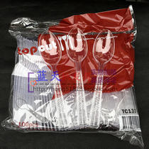 Thickened Disposable Plastic Spoon Porridge Spoon Western Meal Spoon Sweet Spoons Ice Spoon Spoon Transparent TC133 Spoon