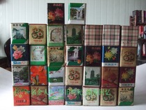 Old iron leather box tin bucket small size cookie box flower landscape pattern hotel decoration props nostalgic old Shanghai