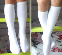 Childrens stockings white table dance socks velvet male and female student socks breathable pure white high-grade
