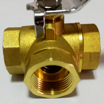 Chunquan Suming brass L-type copper ball copper rod high quality high quality thick three-way ball valve 4 minutes 6 minutes 1 inch