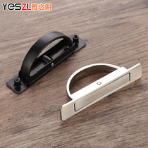 Tatami handle invisible Japanese drawer secret buckle hand semi-circular hidden inside embedded hidden cabinet door handle