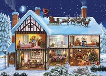 Precision printing new DMC cross stitch childrens room world famous painting oil painting Christmas Cottage